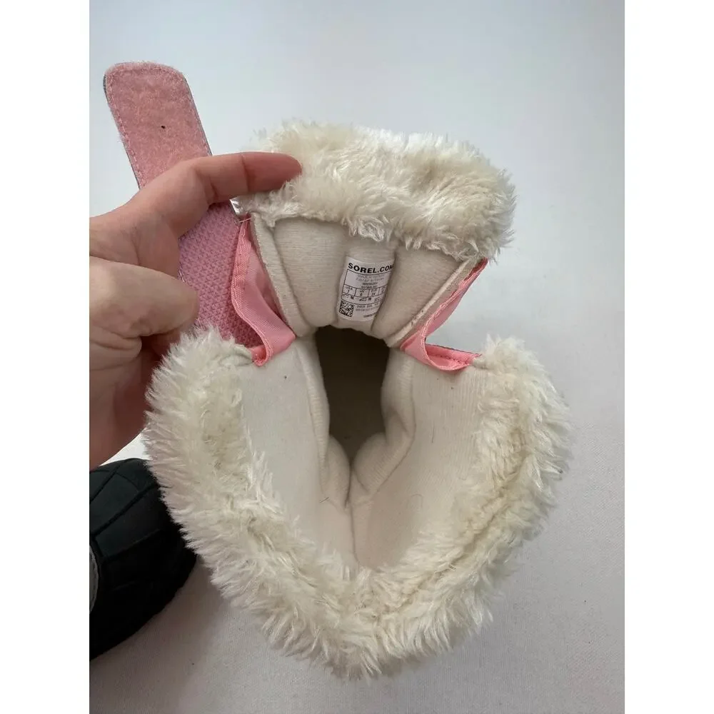 Sorel Pink Girls Toddler Winter Snow Boots‎ Waterproof Faux Fur Size 7